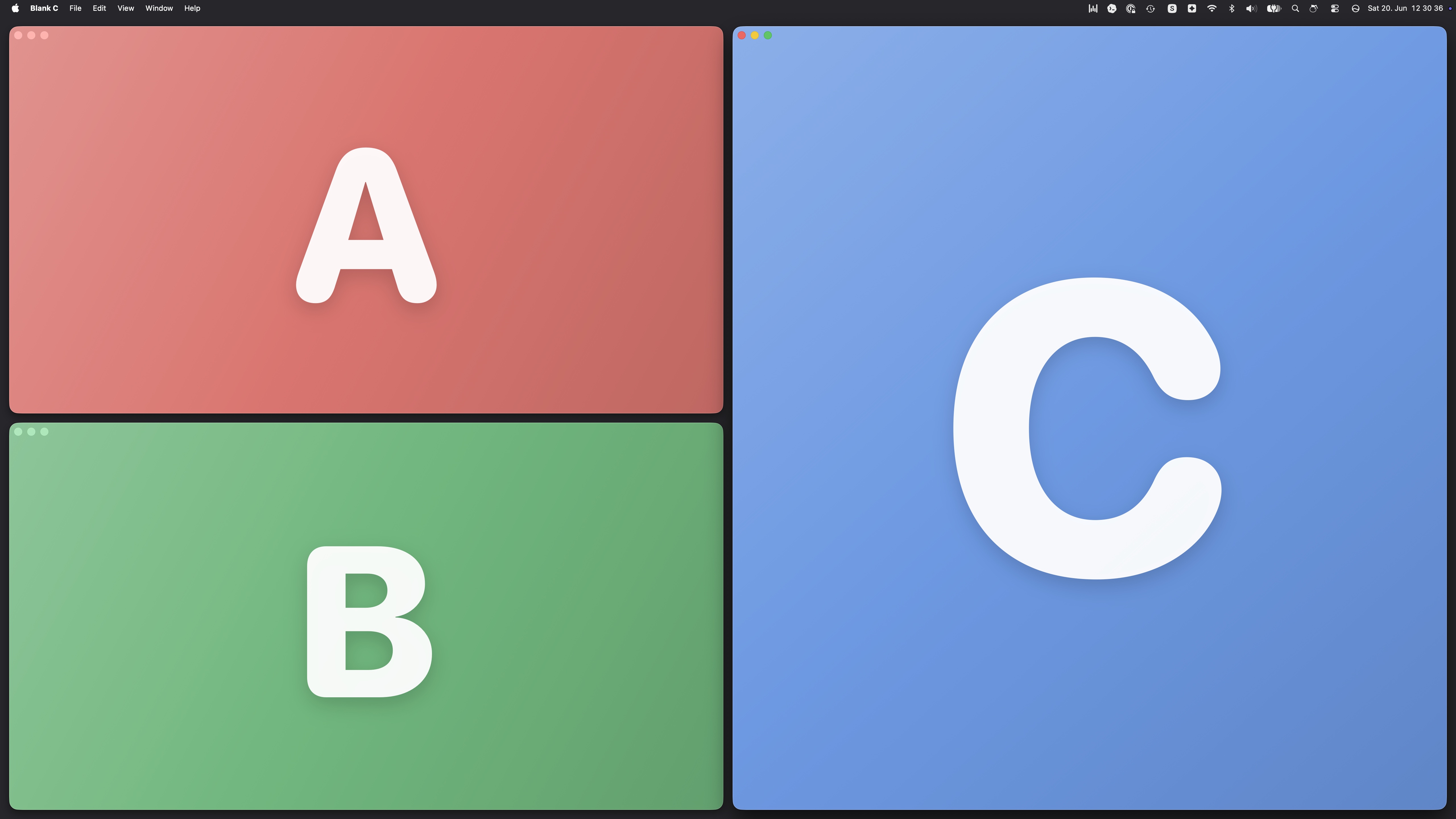 Layout: top-left, bottom-left, right screenshot