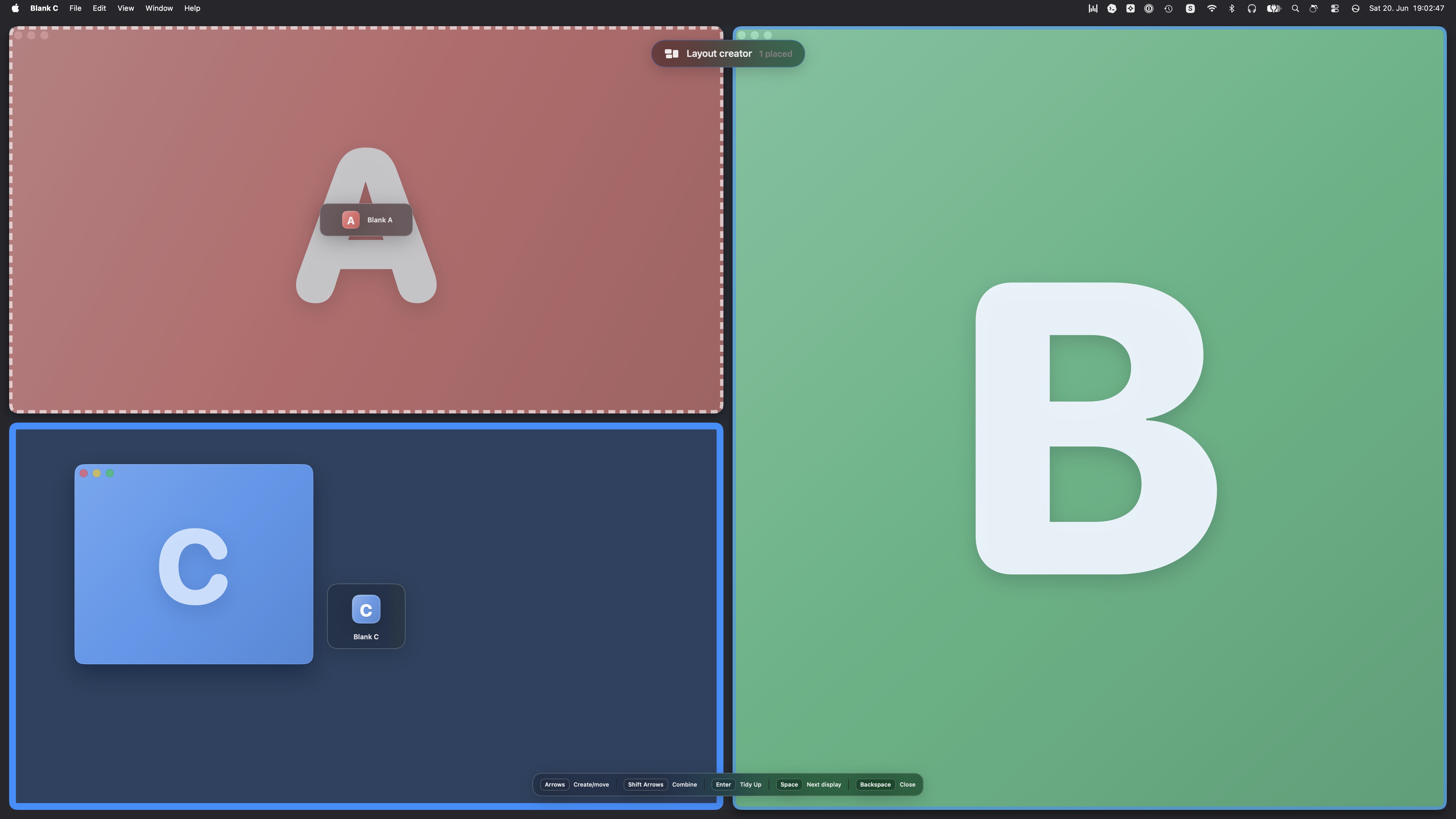 Quick Layout placement screenshot