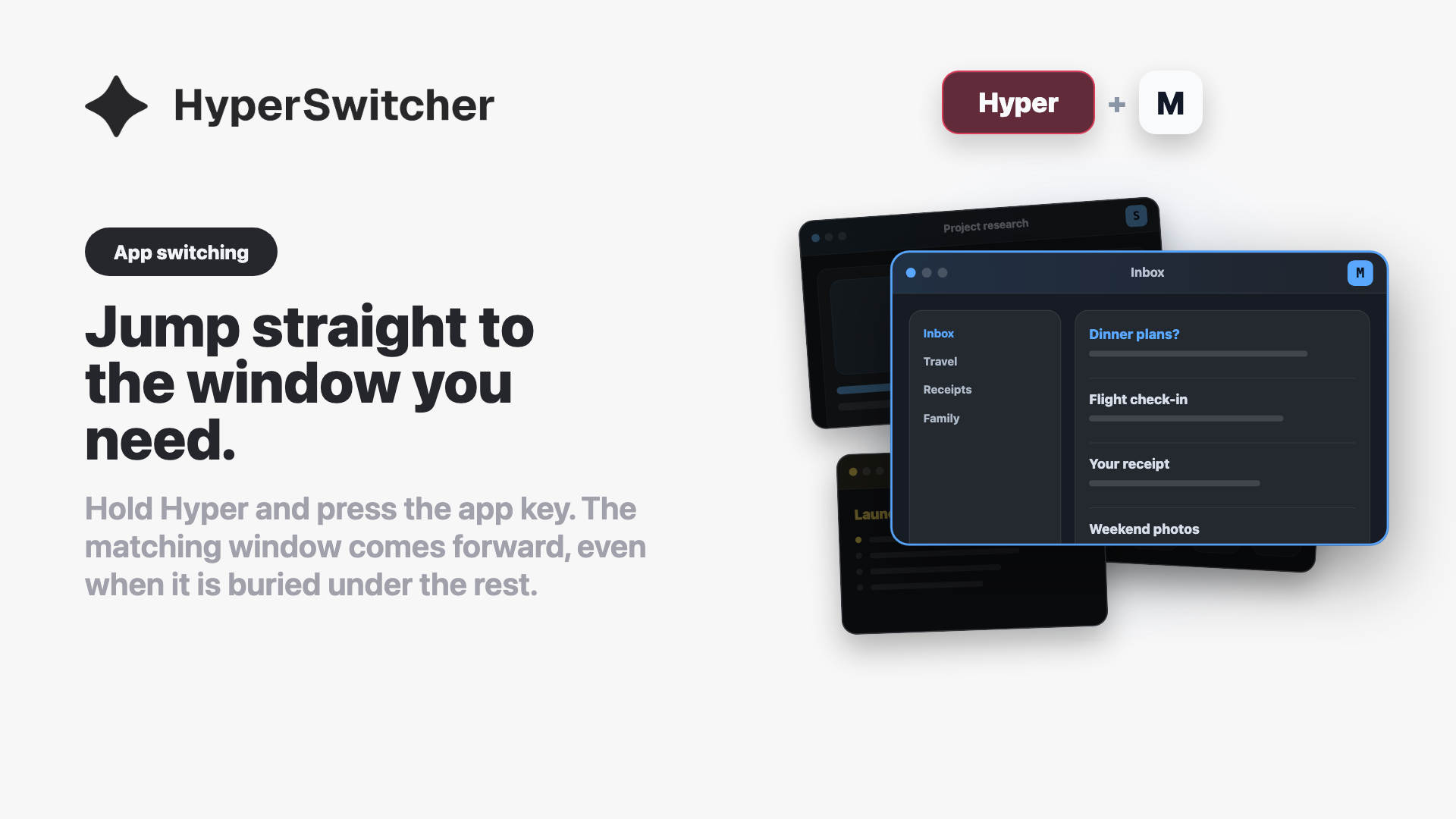 Promotional: app switching screenshot